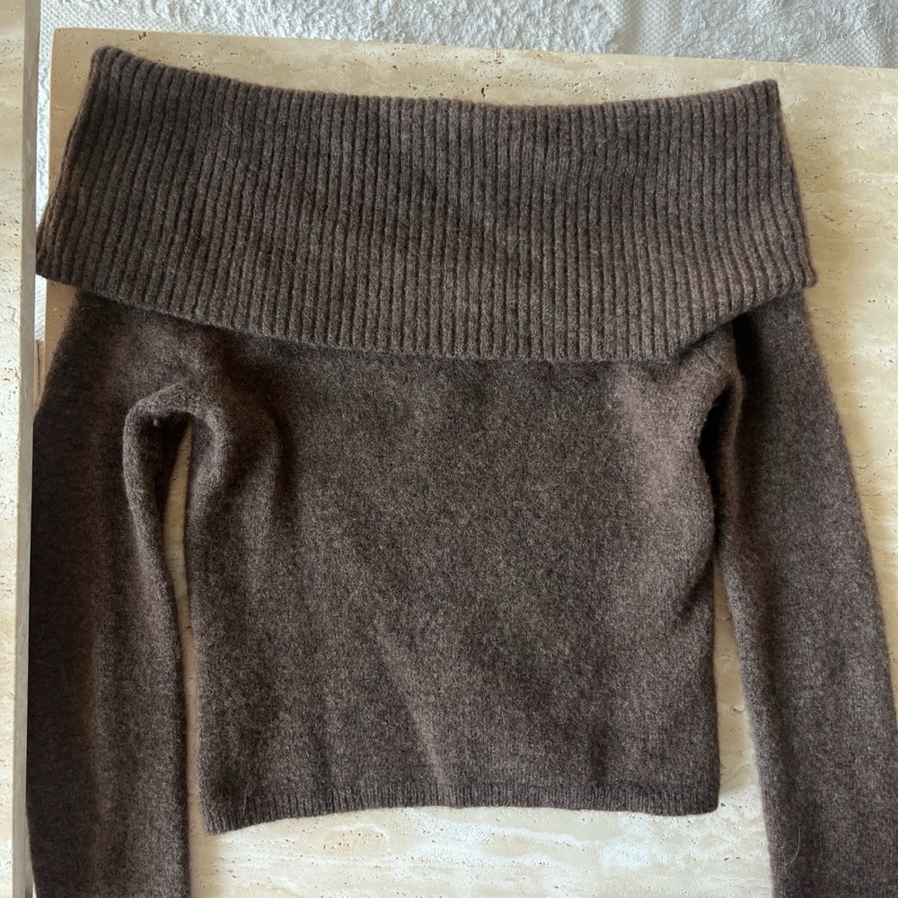 Aritzia 100% wool off the shoulder top